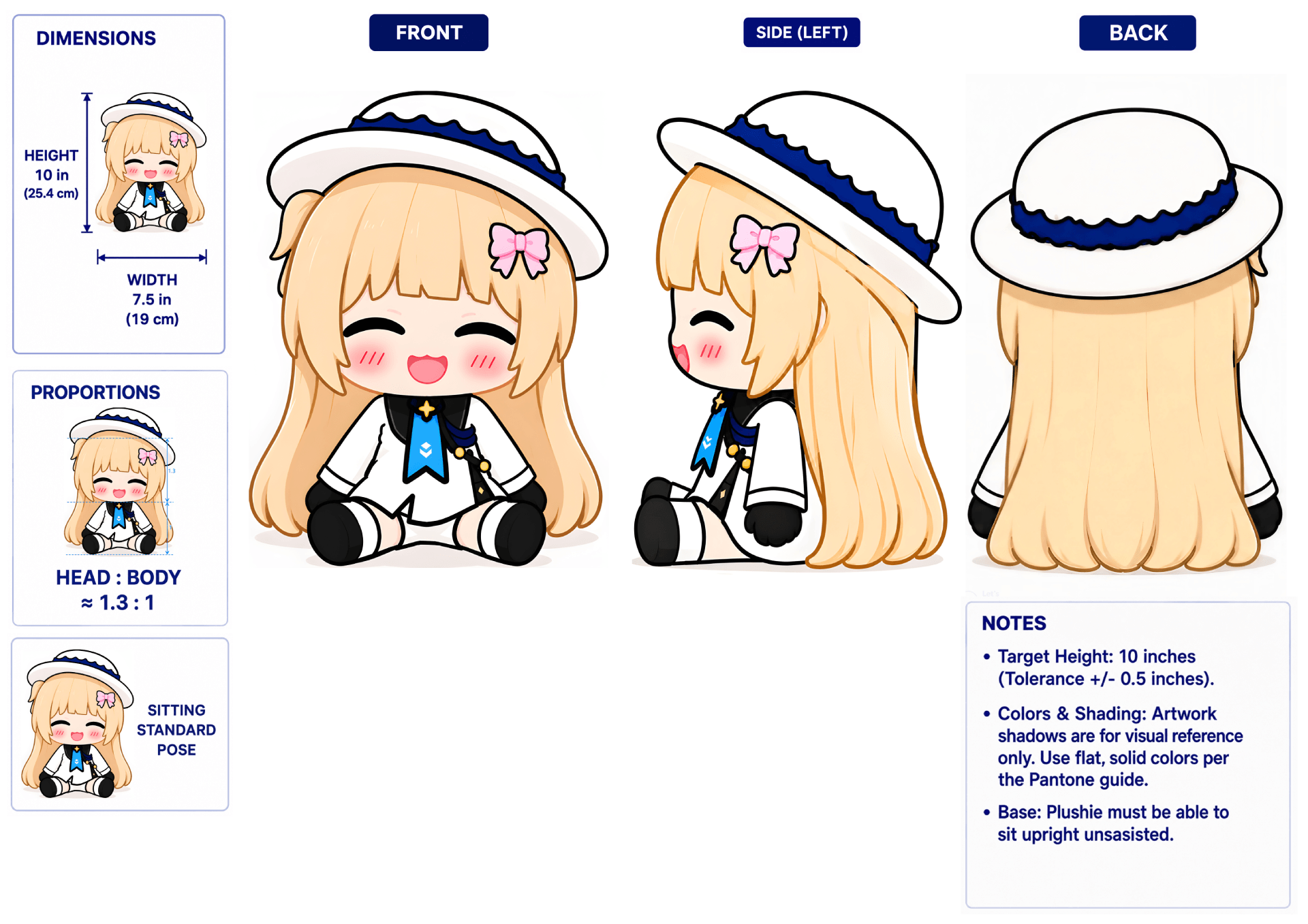Phibi Chupi Factory Spec Sheet
